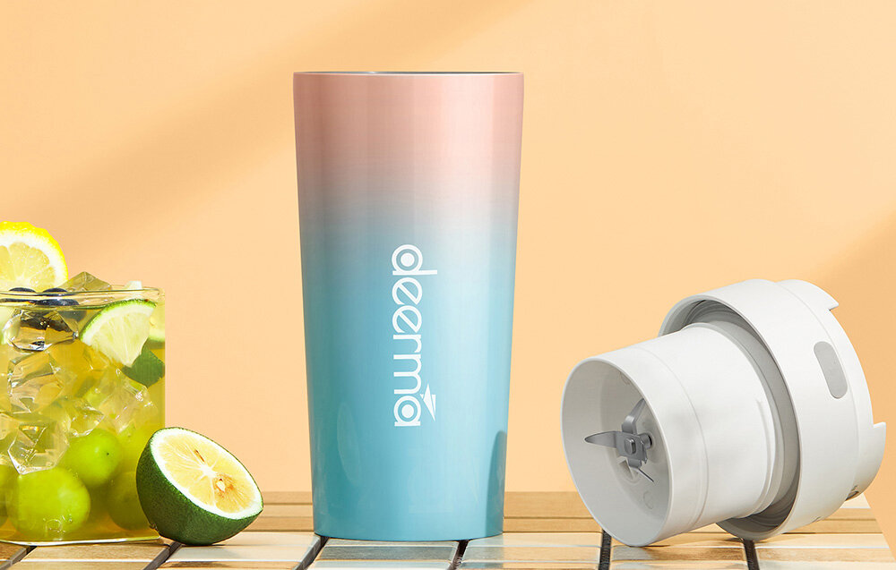 Blender personalny DEERMA DEM-NU90 podwójne ścianki ze stali nierdzewnej, utrzymanie ciepła i zimna, zachowanie smaku i temperatury
