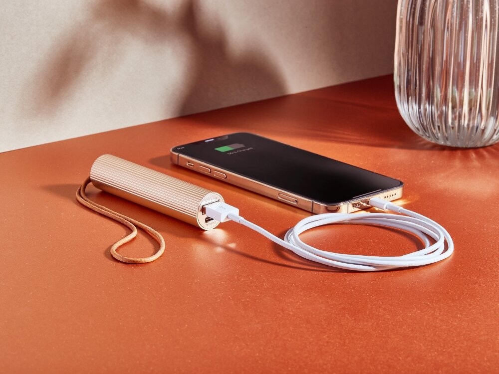 Powerbank LEXON Fine Tube 2 3000mAh 5W Złoty
            powerbank ładujący telefon kompaktowy pasek usb-a usb-c ładowanie