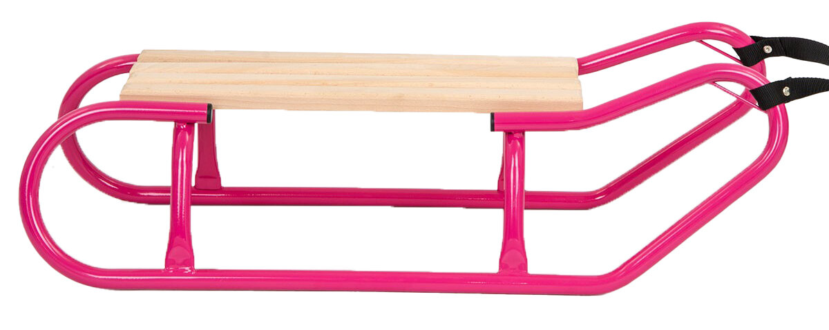 Sanki metalowe ENERO Kubuś zjazdy komfort deseczki siedzisko zabezpieczenie żywotność