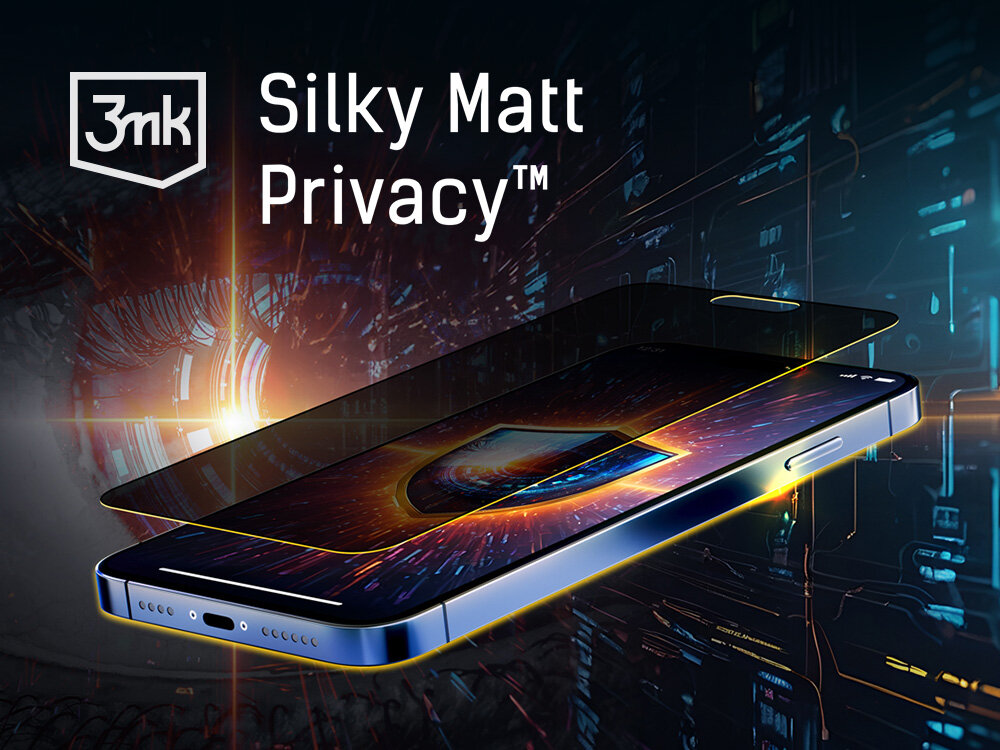Folia ochronna 3MK Silky Matt Privacy do Apple iPhone - ochrona smartfona, szklo, prywatyzacja - smartfon ze szklem