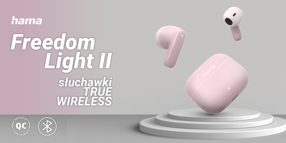 Słuchawki douszne HAMA Freedom Light II  na postumencie 