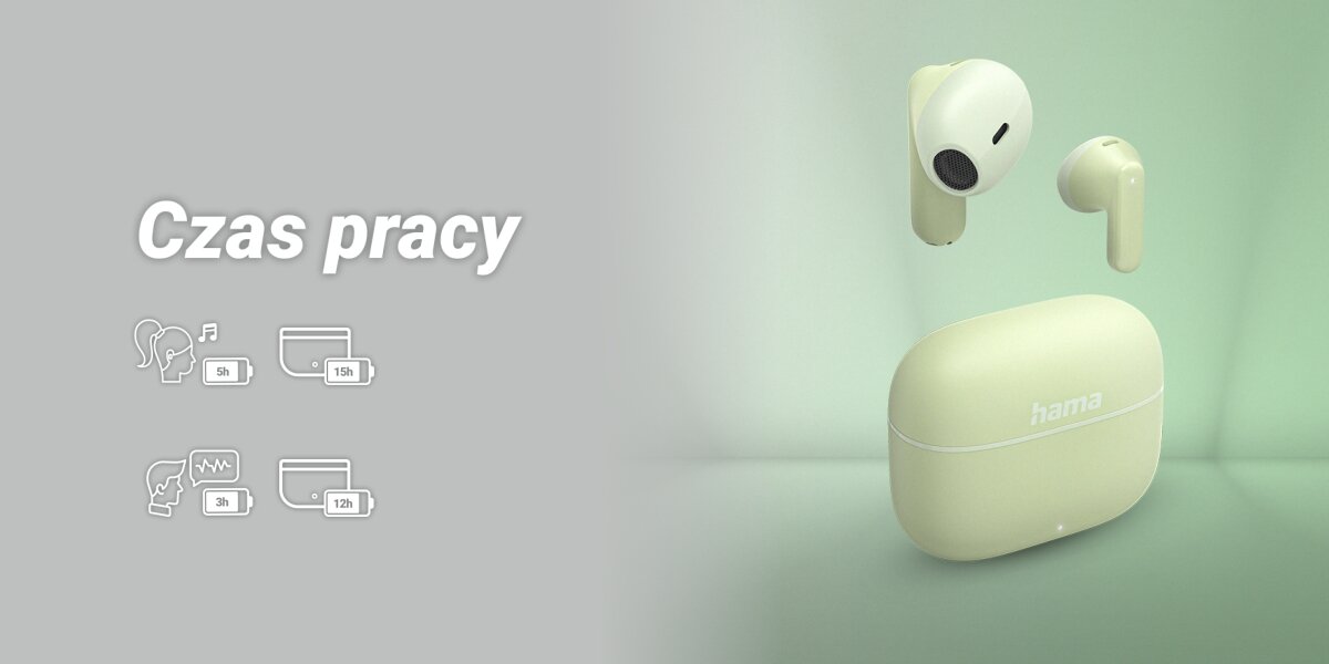 Słuchawki douszne HAMA Freedom Light II Etui ładujące  Wskaźnik LED USB-C