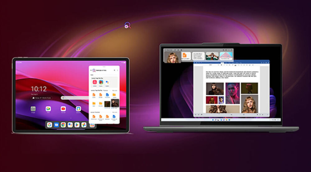 Tablet LENOVO Yoga Tab Plus TB520FU 12.7 16/256 GB Wi-Fi Niebieski + Rysik + Klawiatura wyszukiwanie jednocześnie na tablecie i laptopie
