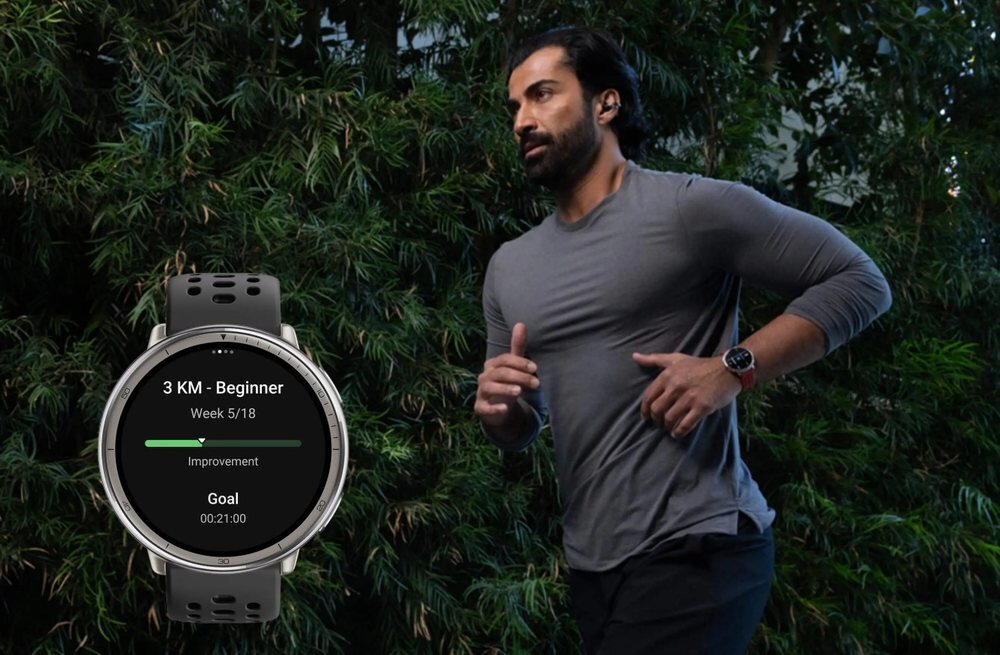 Smartwatch AMAZFIT Active 2 biegacz i pomiar biegu na ekranie
