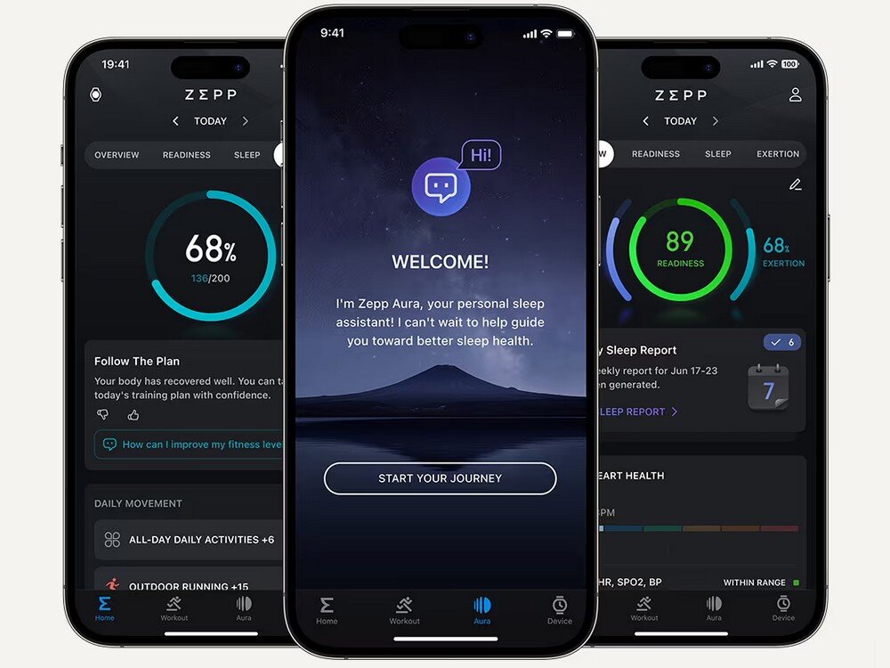 Smartwatch AMAZFIT Active 2 Zepp Coach na smartfonie