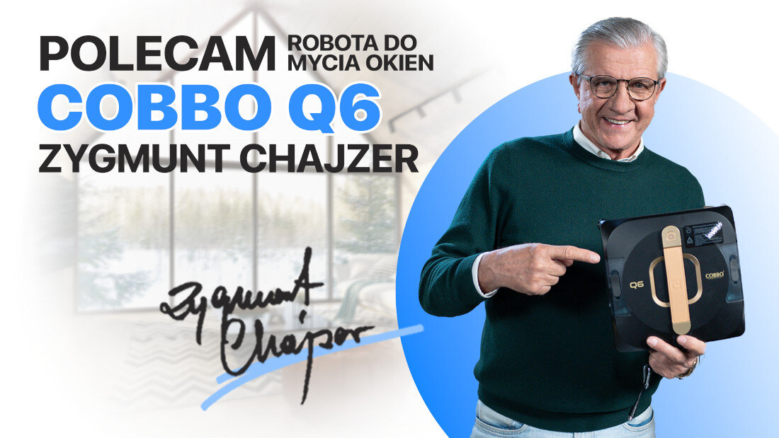 Robot do mycia okien COBBO Q6 prezentacja wizualizacja wygląd lifestyle Komfort przez cały rok