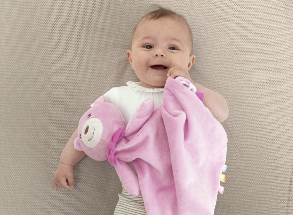 Maskotka CHICCO My First Dreams Maxi Doudou 00012159100000 Różowy
przytulanka dla najmłodszych, dziecko leżące z misiem