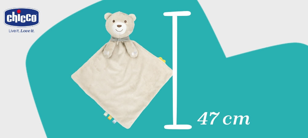 Maskotka CHICCO My First Dreams Maxi Doudou 00012159000000 Beżowy
przytulanka wspierająca sen, przytulanka XXL wykonana z miękkiego, welurowego materiału, o dużych rozmiarach ok. 40 x 47 cm,
wbudowana muzyka klasyczna, kolorowe metki, wspiera rozwój sensoryczny dziecka,
niebiesko-szare tło, przytulanka, wektor z wysokością, logo producenta