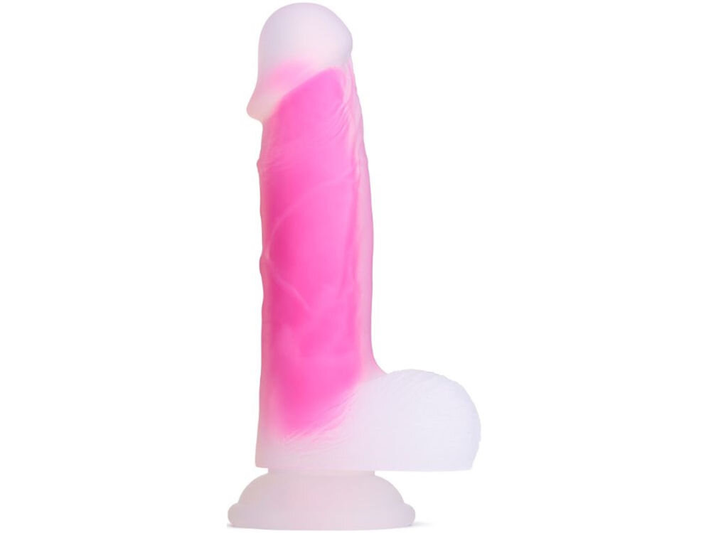 Naturalistyczne dildo SO DIVINE Glorious Różowy białe tło dildo różowo białe podstawka intensywna penetracja stymulacja łechtaczki Wewnętrzne żebrowanie zwiększone tarcie wyjątkowe doznania eksplorowanie potrzeb odkrywanie różnych poziomów rozkoszy solo w duecie  
