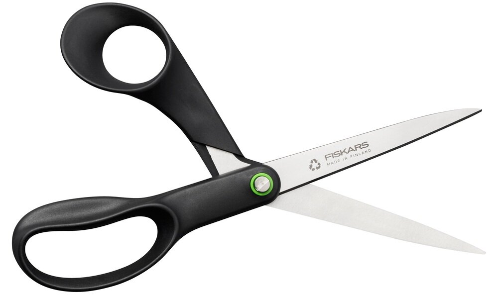 Nożyczki uniwersalne FISKARS Functional Form dla praworęcznych ergonomiczne 21 cm precyzyjne dopasowanie ostrzy, kontrola nad cięciem, stabilność podczas pracy