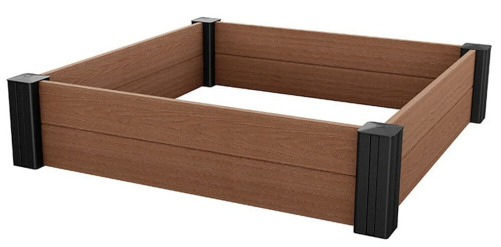 Obrzeże ogrodowe KETER Vista Modular 359 L Brązowy doica na białym tle trwalosc elastycznosc aranzacyjna elegancki design piekne funkcjonalne przestrzenie zielone pojemność 359 litrów