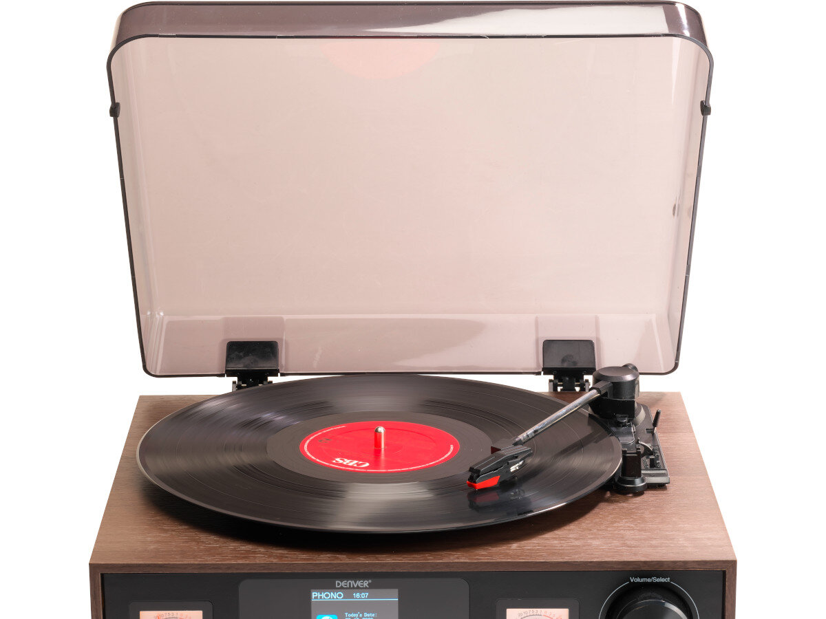 Gramofon DENVER MRD-52 Ciemnobrązowy cechy zalety przeznaczenie opis