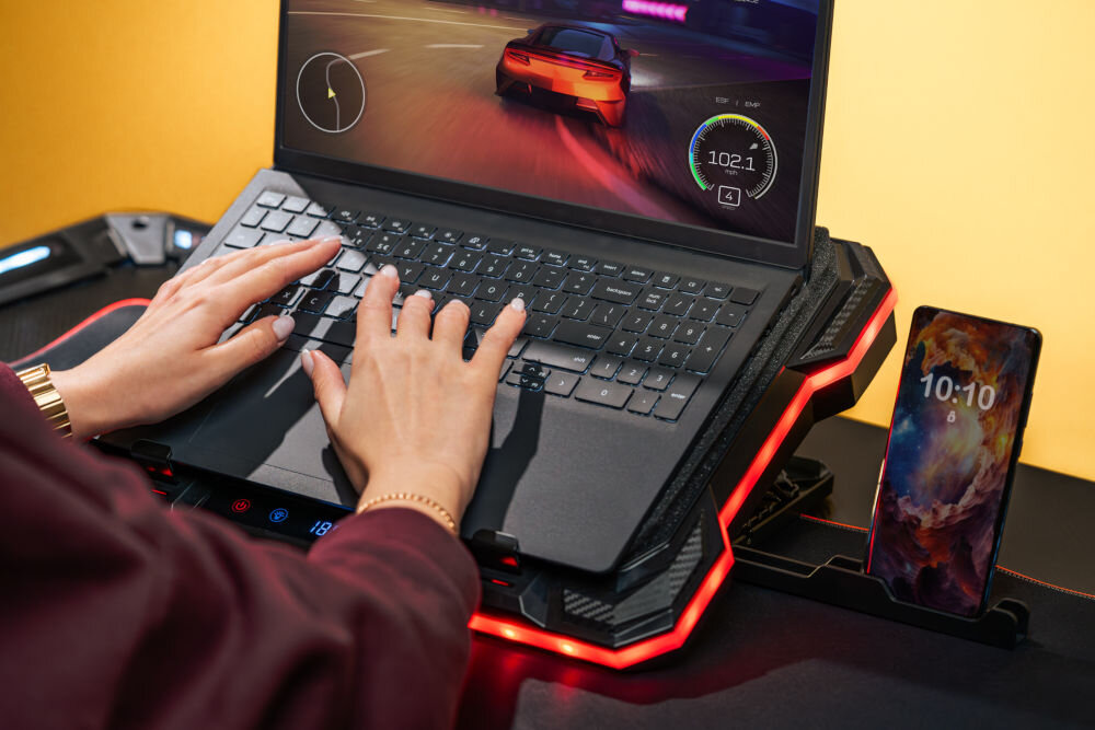 Podstawka chłodząca MAD DOG GCP800K RGB podświetlenie rgb tryby ustawienia