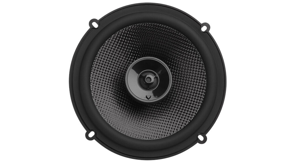 Głośniki samochodowe JBL Club 64SQ tweeter jedwabna kopułka regulacja wysokie tony, głośnik od frontu na białym tle