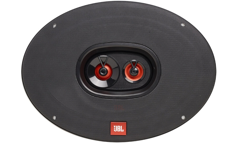 Głośniki samochodowe JBL Club 9632 woofer Plus One polipropylen mocny bas wysoka moc, głośnik od frontu na białym tle
