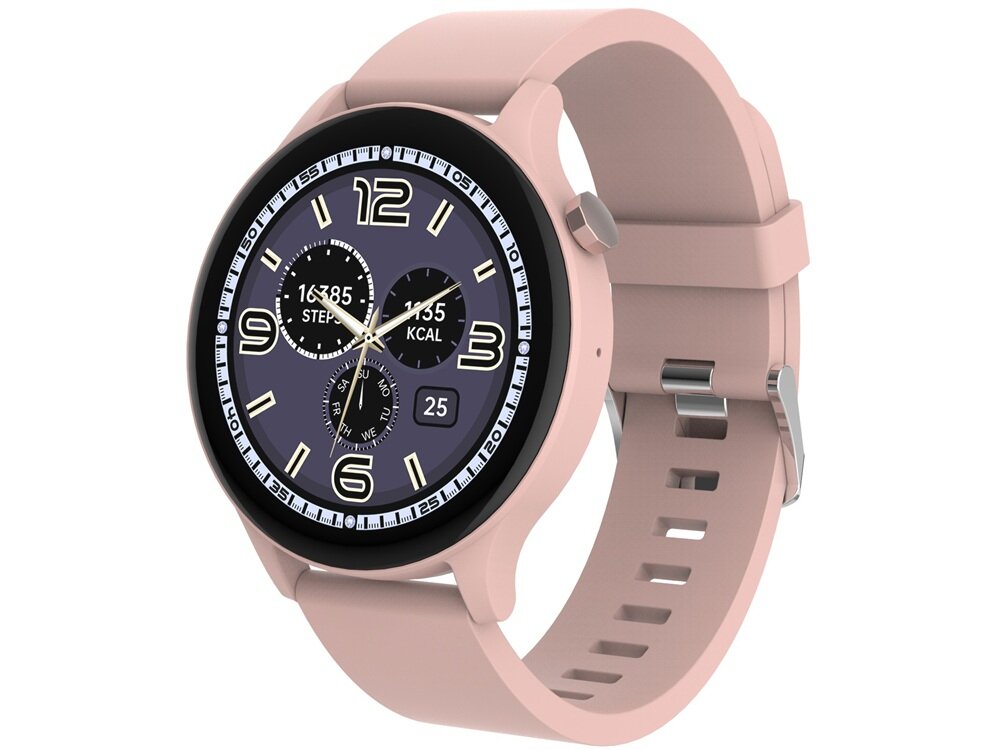 Smartwatch DENVER SWC-338 Różowy personalizacja tarcz zegarka, zarzadzanie ustawieniami, monitorowanie wyników, funkcjonalność, wygoda, styl