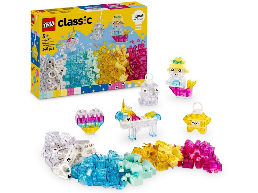 LEGO 11040 Classic Magiczny zestaw z przezroczystymi klockami Zestaw