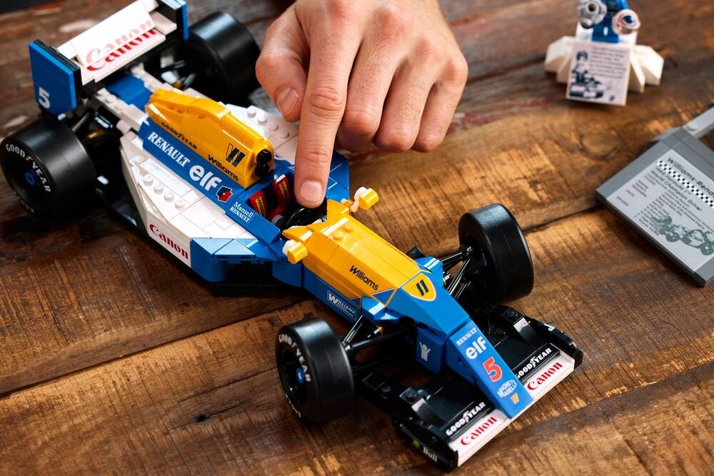 LEGO 10353 ICONS Williams Racing FW14B i Nigel Mansell podstawka do ekspozycji podium dla minifigurki Nigela Mansella
