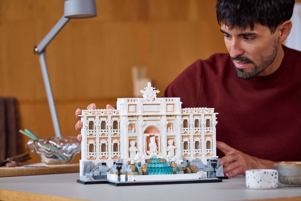 LEGO 21062 Architecture Fontanna di Trevi dla miłośników historii i mitologii opis konstruckji