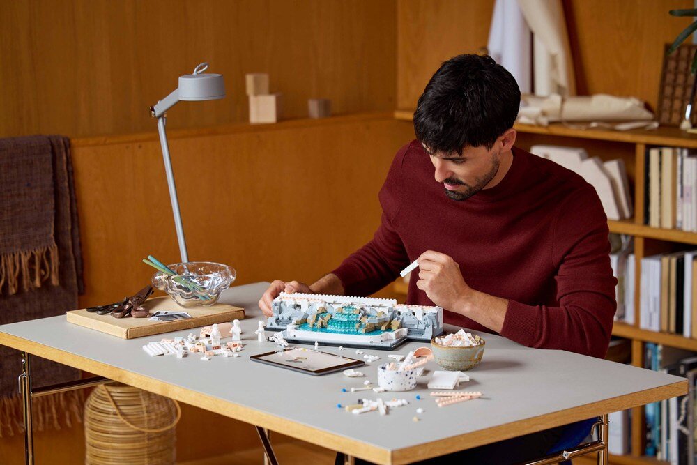 LEGO 21062 Architecture Fontanna di Trevi kolekcja dorośli zestawy 1880 elementów 25 cm wysokości, 38 cm szerokości i 18 cm głębokości