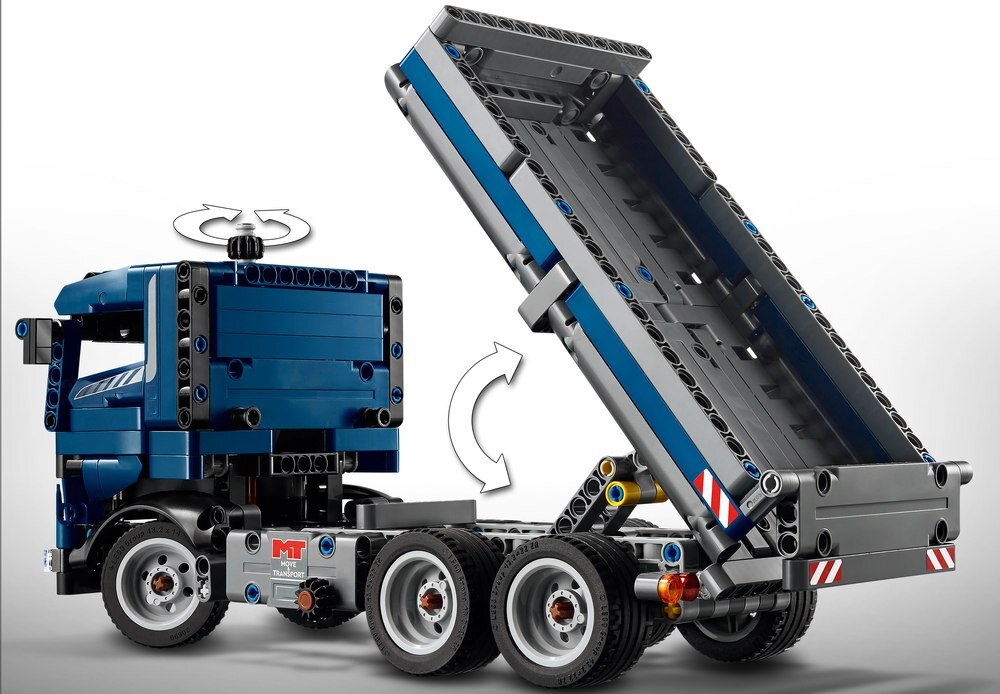 LEGO 42203 Technic Wywrotka z przechylaną skrzynią skrzynia podnoszona pokrętło