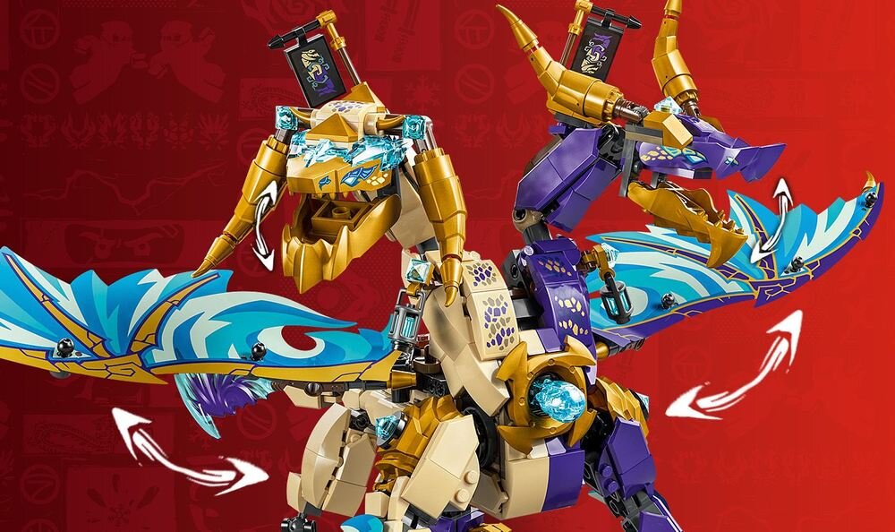 LEGO 71836 NINJAGO Arcysmok skupienia ruchome elementy smoka pomysł na prezent urodzinowy 27 cm wysokości