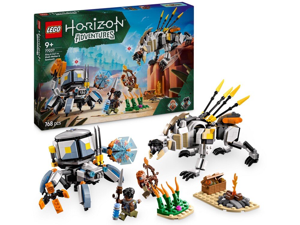 LEGO 77037 Horizon Adventures Aloy i Varl kontra krabołaz i piłoząb Zestaw