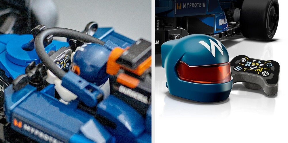 LEGO 77249 Speed Champions Bolid F1 Williams Racing FW46 detale kask naklejki