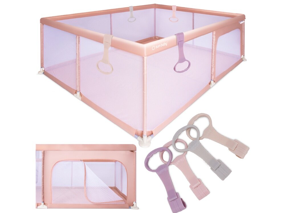 Kojec dla dziecka SUN BABY Z-B02.008.0.2-B13.001.0.2 150 x 200 x 68 cm Różowy do różbych wnętrz, neutralna barwa, produkt komponuje się z każdym wnętrzem, bezpieczny i funkcjonalny