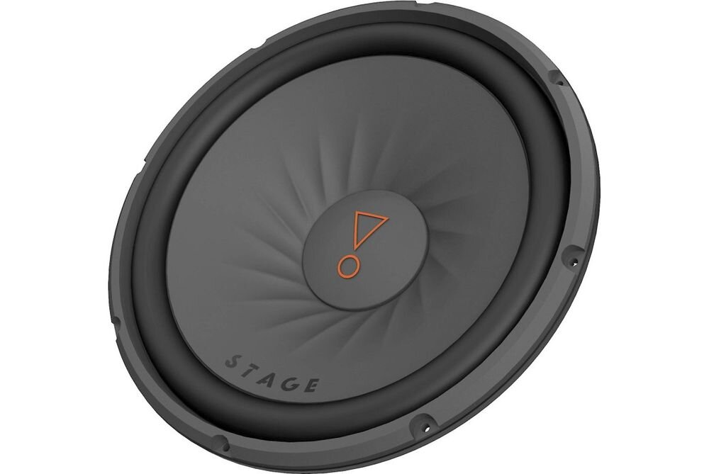 JBL Stage 122 subwoofer 1000 W, pasmo 34–200 Hz, skuteczność 91 dB, głośnik na białym tle