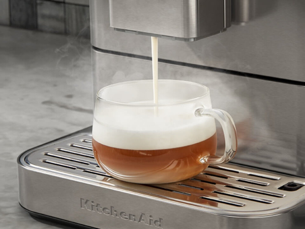 Ekspres KITCHENAID KF6 5KES8556ESX Szybkość i precyzja parzenia Technologia Thermocoil szybkie podgrzanie wody aromat ciśnienie