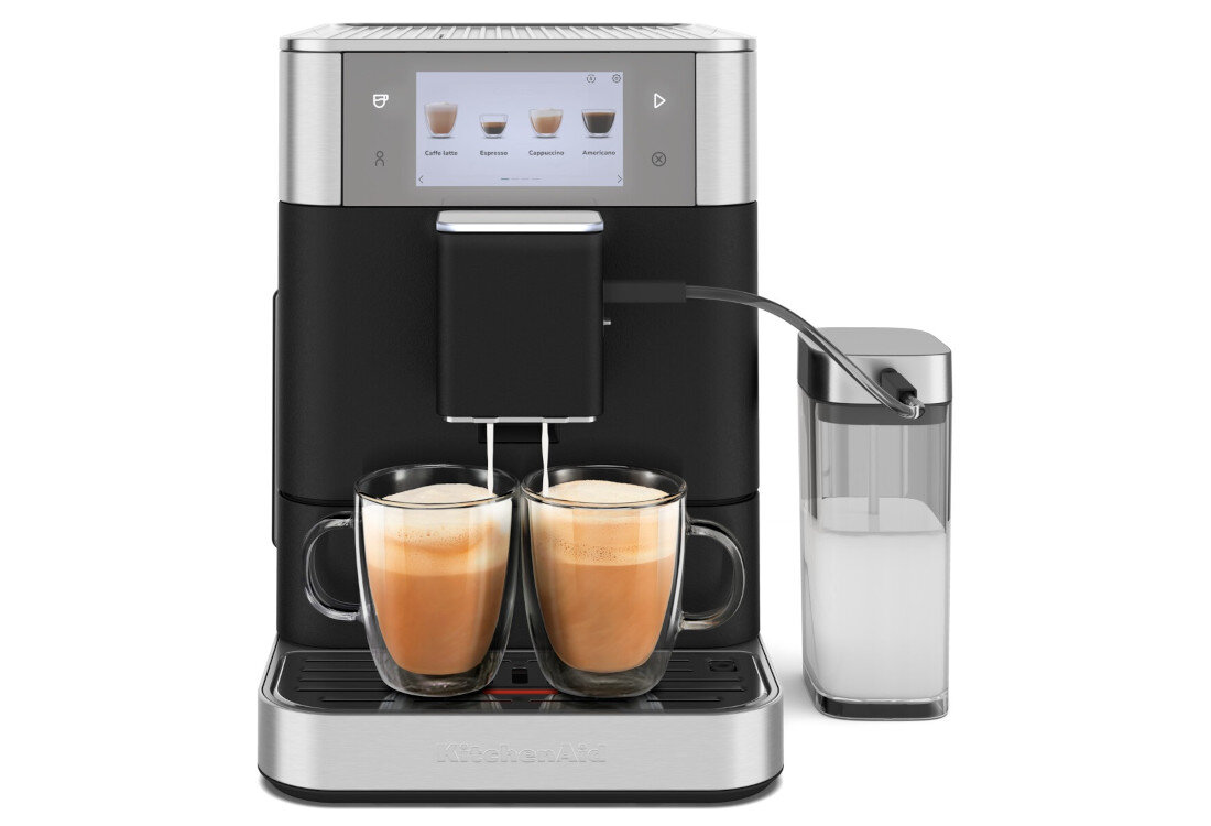 Ekspres KITCHENAID KF7 KF8 5KES8558EBK Styl, moc i trwałość Metalowa konstrukcja ciśnienie aromat smak design