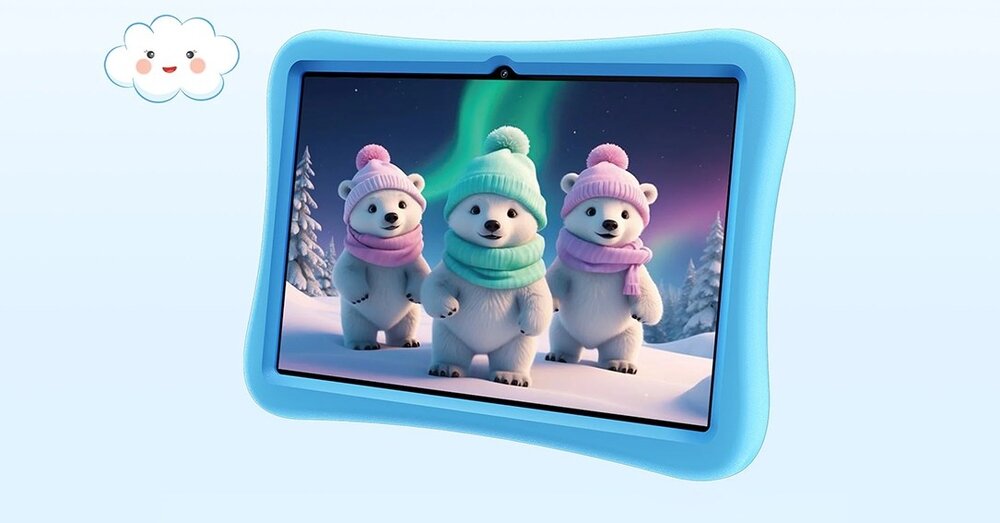 Tablet OUKITEL OT6 Kids bajka z misiami na ekranie    