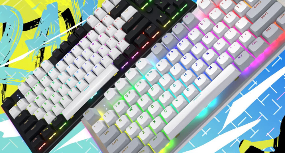 Klawiatura HATOR Gravity TKL HTK560
przejmij kontrolę w grze, czarna oraz biała klawiatura pod skosem