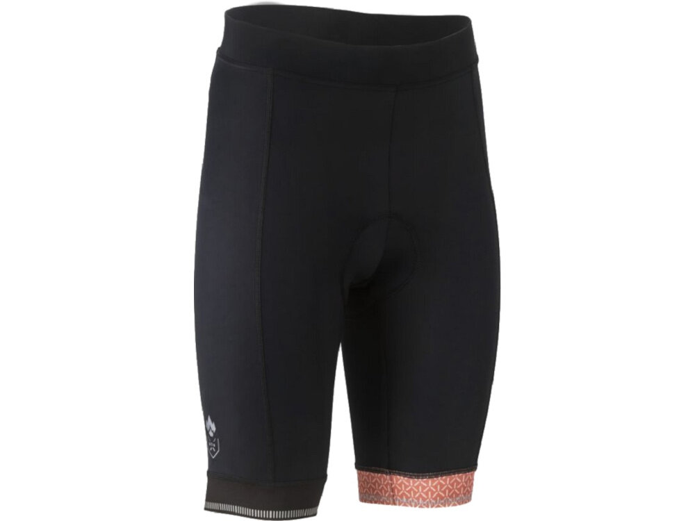 Spodenki rowerowe KROSS Flow Lady 2.0 (rozmiar M) Czarny spodenki na białym tle widoczne od przodu pod skosem elementy odblaskowe rozmieszczone wokół całego obwodu nogawek poprawiają widoczność po zmroku i w warunkach ograniczonego oświetlenia zmniejsza ryzyko kolizji bezpieczniejsze i bardziej przewidywalne