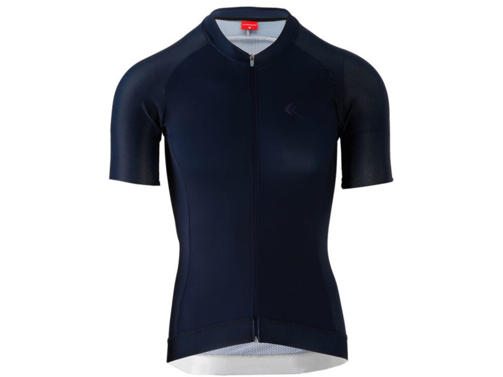 Koszulka rowerowa KROSS Pro Light (rozmiar S) Niebieski koszulka na białym tle widoczna od przodu komfort wygoda jazda na rowerze