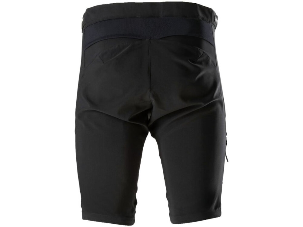 Spodenki rowerowe KROSS MTB Foret (rozmiar XL) Szary spodenki na białym tle widoczne od tyłu poliester w połączeniu z elastanem trwałość elastyczność materiału odporne na przetarcia i rozciąganie lekka tkanina minimalizuje obciążenie rowerzysty