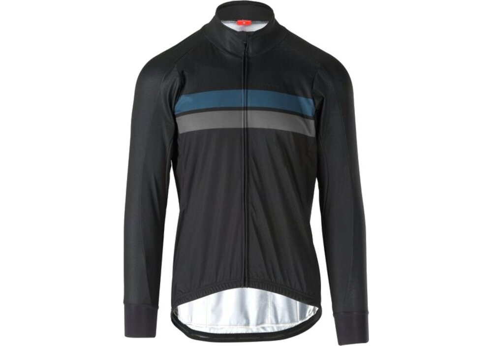 Kurtka rowerowa KROSS Arbaro (rozmiar M) Czarny kurtka na białym tle widoczna od przodu jazda rowerem ochrona komfort dopasowanie