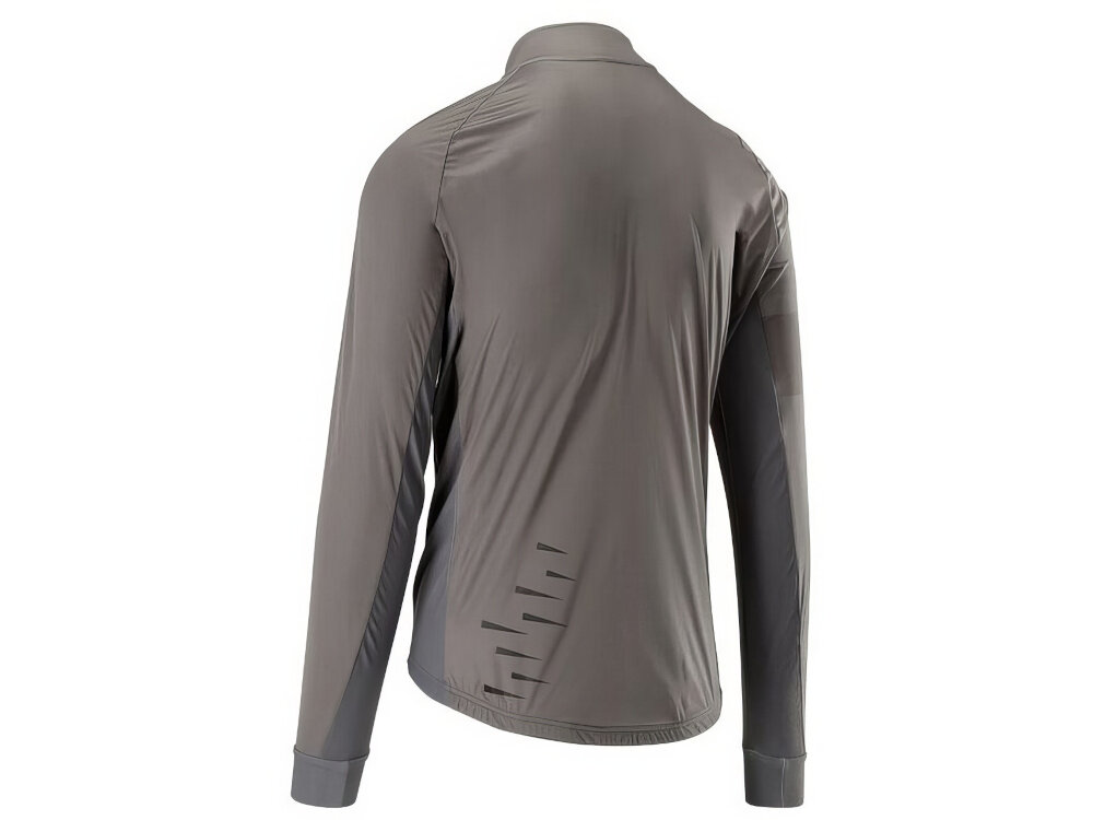 Kurtka rowerowa KROSS Foret (rozmiar XL) Szary kurtka na białym tle widoczna od tyłu pod skosem rozmiar XL dla osób o wzroście 174–180 cm obwodzie klatki piersiowej 98–101 cm talii 79–82 cm bioder 108–112 cm ergonomiczne proporcje i elastyczny materiał wygoda kontrola nad rowerem skuteczna ochrona