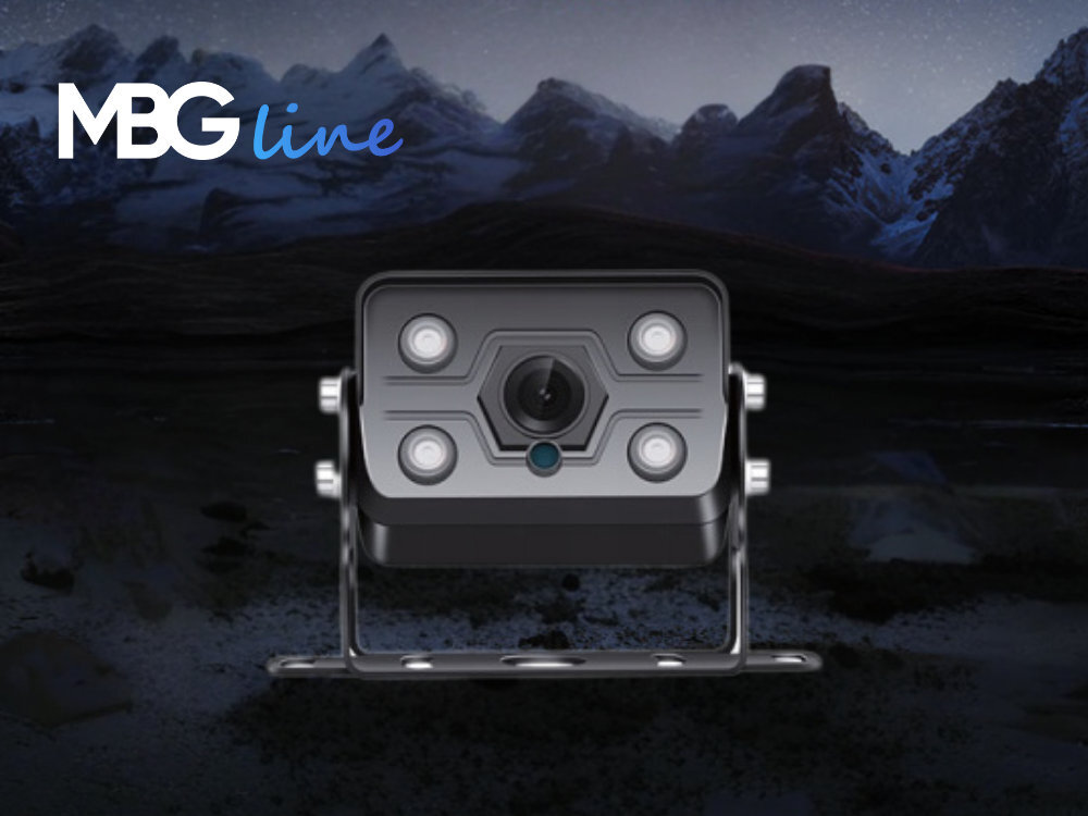 MBG LINE 607T2 kamera na tle gór z logiem marki