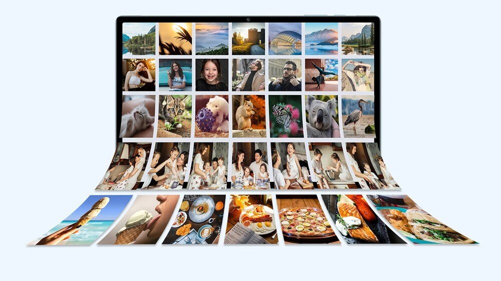 Tablet OUKITEL OKT3 wizualizacja mnóstwa zdjęć