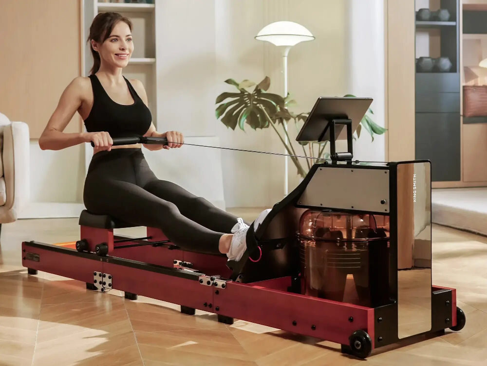 Wioślarz wodny KINGSMITH WM10 zdjęcie lifestyle Trening wioślarski w domu
