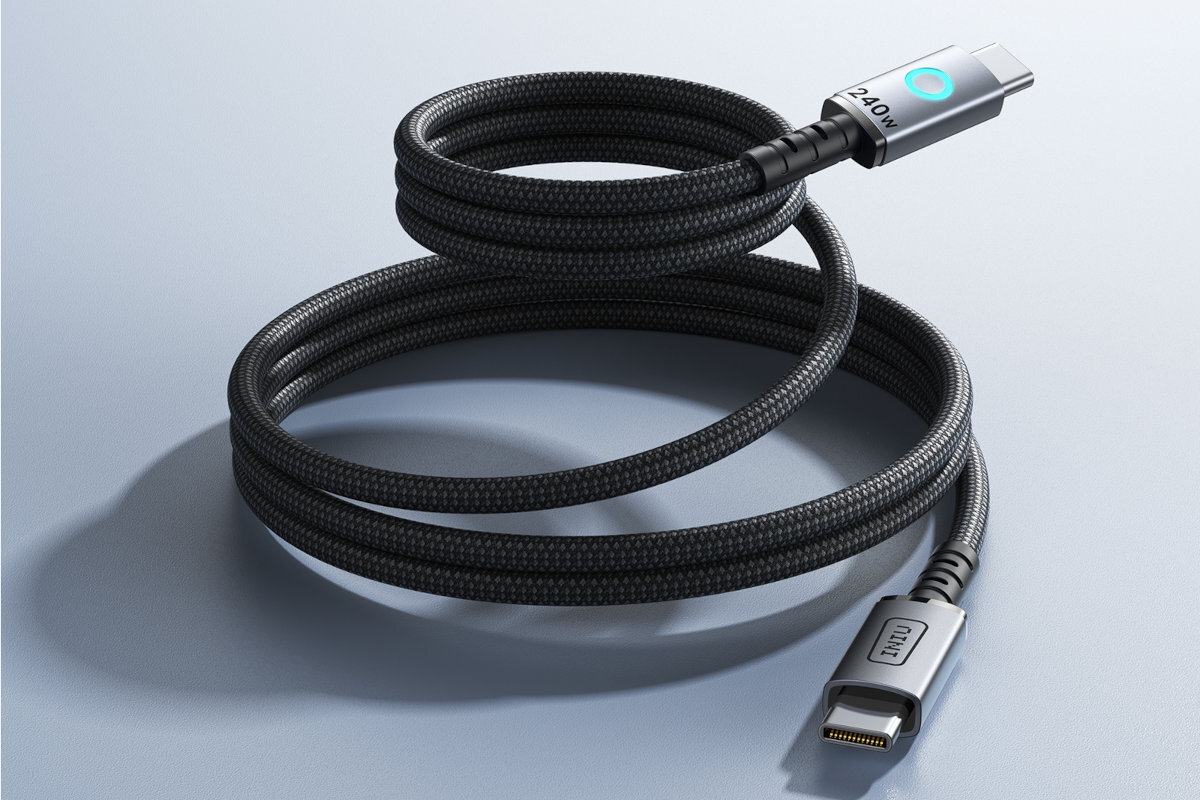 INIU Leopard Magnetic 240W - zwinięty kabel