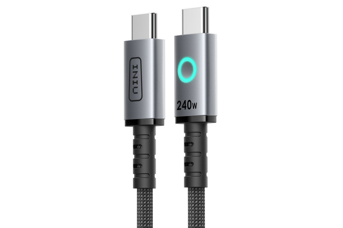 INIU Leopard Magnetic 240W MacBook Pro do 88%, iPad Pro do 91%, Samsung S23 do 84%, a Steam Deck do 65% 30 minut - wtyczki kabla usb-c