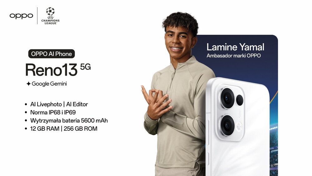 Smartfon OPPO Reno 13 5G   kv początek opisu