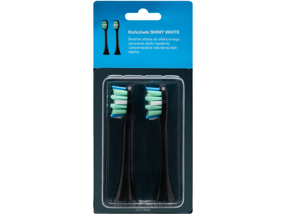 Oryginalna końcówka szczoteczki GÖTZE & JENSEN ASTH956 Opakowanie blister zawierające dwie końcówki DAILY CARE ze średnim włosiem do skutecznego usuwania płytki nazębnej.