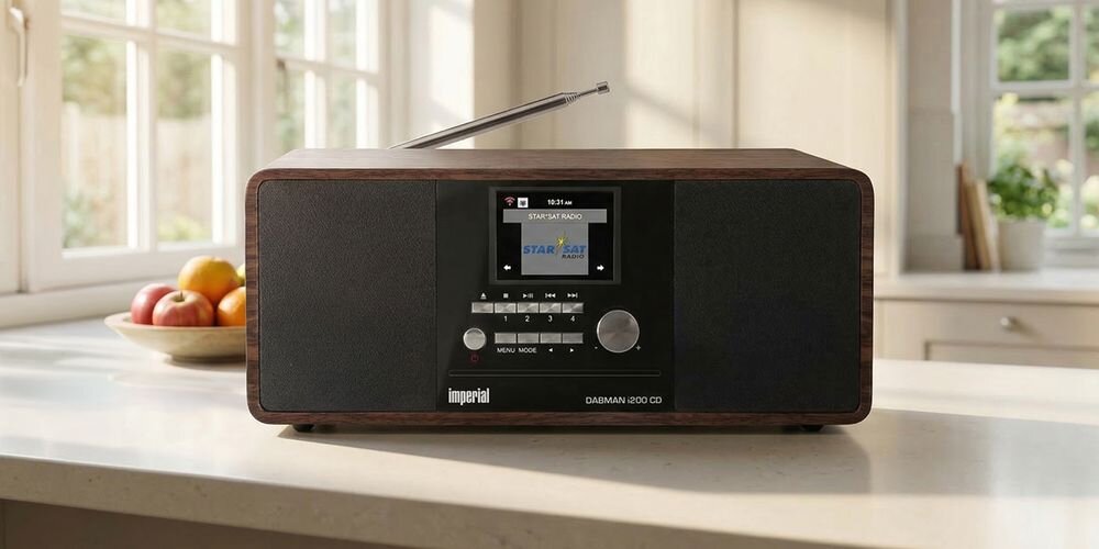IMPERIAL Dabman i200 radio internetowe DAB+ FM obudowa drewno salon sypialnia gabinet, Radioodtwarzacz stojący na blacie w kuchni