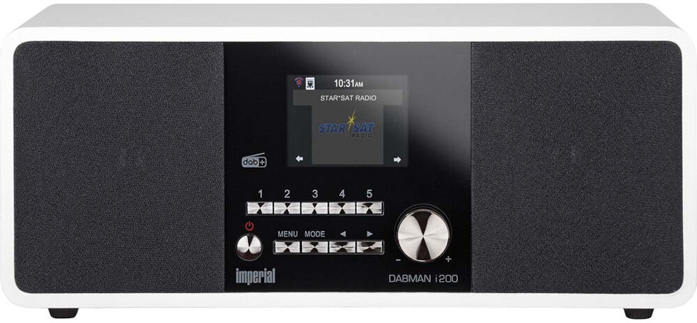 IMPERIAL DABMAN i200 UPnP DLNA odtwarzanie sieciowe plików audio, radio od frontu na białym tle
