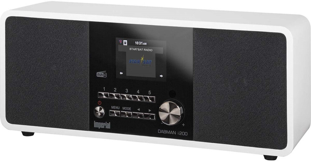 IMPERIAL DABMAN i200 Spotify Connect streaming muzyki, radio po skosie na białym tle