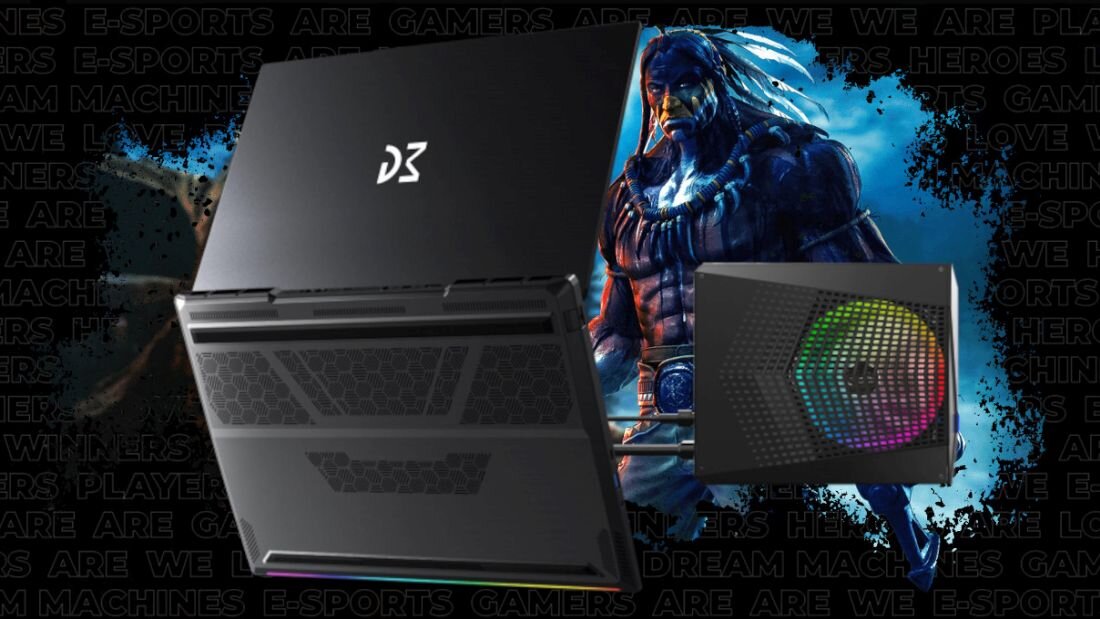 Laptop DREAMMACHINES RT5090 - System chłodzenia Dream Waterfall z laptopem DREAMMACHINES RT5090. Dream Waterfall Kompaktowy design